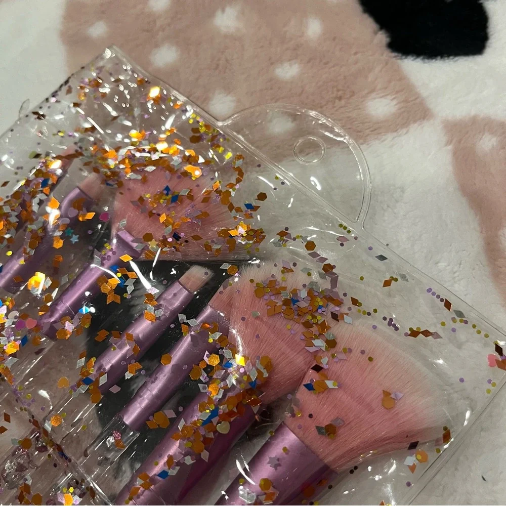 Pink Glitter Brush Set